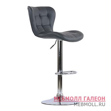 Барный стул на металлокаркасе ножки хром мягкий регулируемый (арт 5463)
