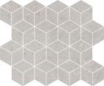 Керамическая плитка декор Риккарди мозаичный серый светлый матовый