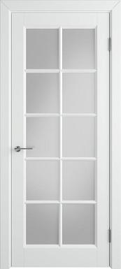 Межкомнатная дверь Гланта 57ДO0 белая эмаль, стекло
